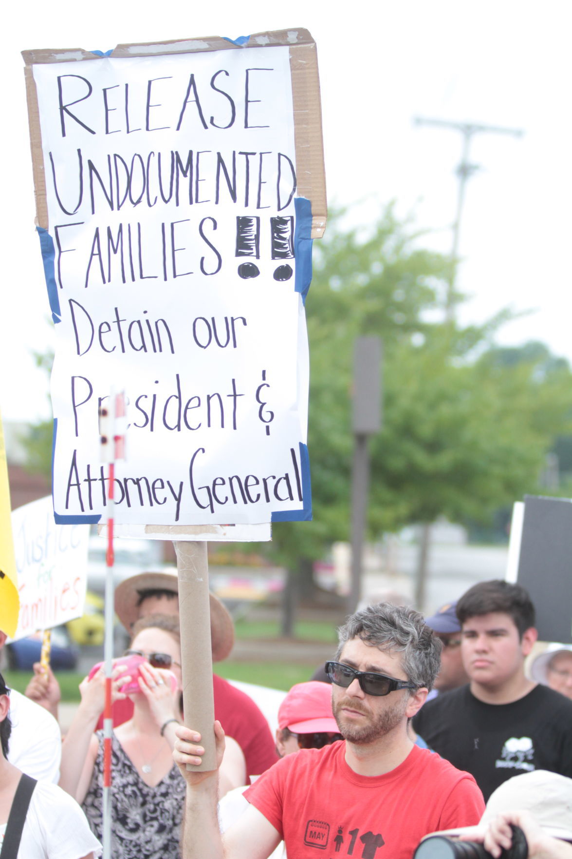 Families, activists protest Trump's immigration policies with Hammond rally
